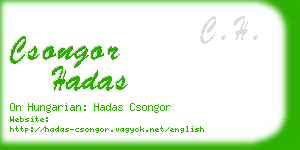 csongor hadas business card